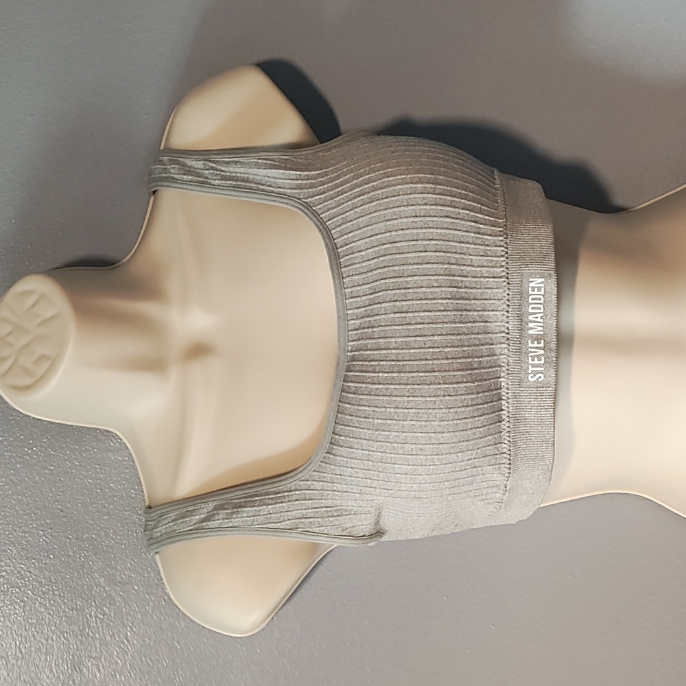 Steve Madden Light Gray Ribbed Padded Wireless Br… - image 6